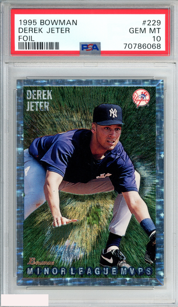 1995 BOWMAN DEREK JETER #229 FOIL NEW YORK YANKEES HOF PSA 10 GEM MT