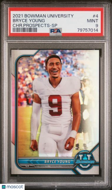 2021 Bowman University Chrome Prospects Bryce Young #4 CHR. Prospects PSA 9