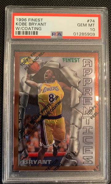 1996 Topps Finest Kobe Bryant PSA 10 RC rookie 
