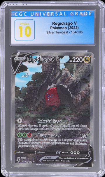2022 Pokemon Sword And Shield Silver Tempest Regidrago V CGC 10 Pristine