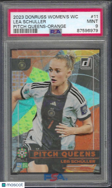 2023 Panini Donruss FIFA Women's World Cup Pitch Queens Lea Schuller #11 Orange PSA 9