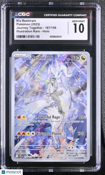 2025 Pokemon Journey Together N's Reshiram Holo Illustration Rare Illustration Rare CGC 10 #167/159