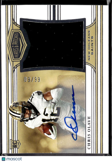 2023 Panini Plates & Patches Chris Olave #PP-CHO /99 RC Memorabilia