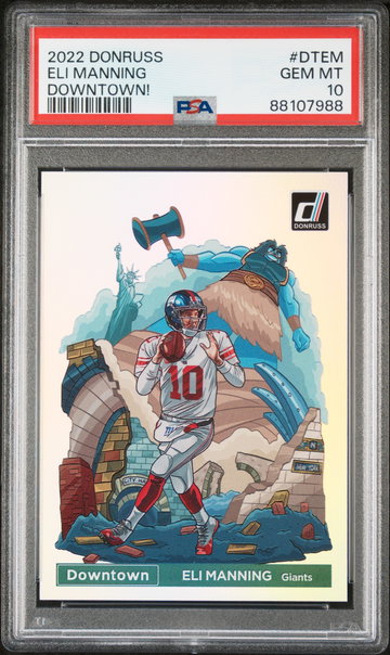 2022 Donruss Downtown Eli Manning #11 PSA 10
