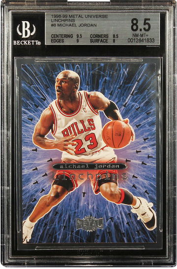 1998-99 Michael Jordan Skybox Metal Universe Linchpins SP Insert #8 BGS 8.5