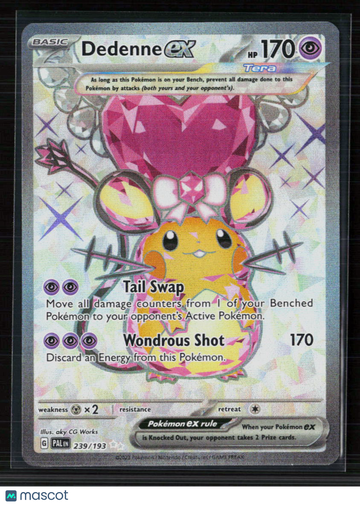 2023 Paldea Evolved Dedenne EX Holo Secret Rare SAR #239/193
