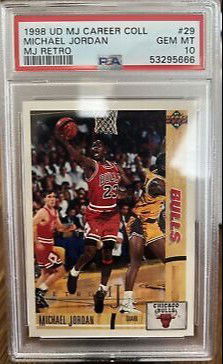 1998 Upper Deck UD MJ Retro Career Collection 29 1991 44 Design Michael Jordan Chicago Bulls PSA 10 Gem Mint 