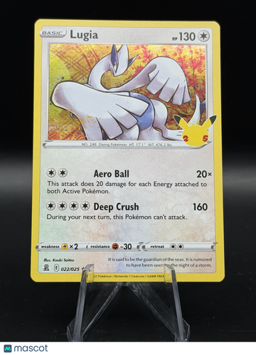 Pokemon 2021 Celebrations Lugia Rare #022/025 - Near Mint or Better