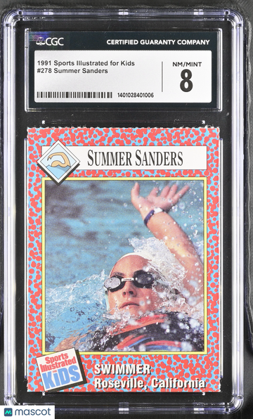 1991 Sports Illustrated Summer Sanders #278 CGC 8