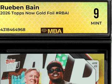 2026 Topps Now Rueben Bain #RBAI Gold Foil MBA 9