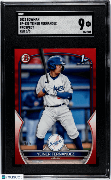 2023 Bowman Yeiner Fernandez #BP-138 Pros. Red SGC 9