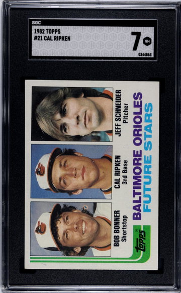 1982 Topps #21 Cal Ripken Baltimore Orioles Future Stars SGC 7