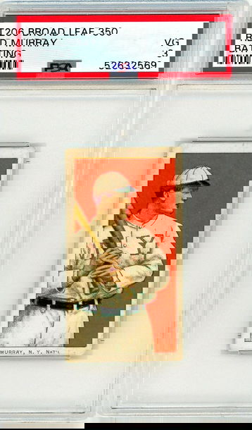 1909 T206 Broad Leaf 350 Red Murray Batting PSA 3 P1266