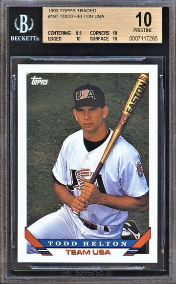 Todd Helton 1993 Topps Traded BGS 10 PRISTINE #19T