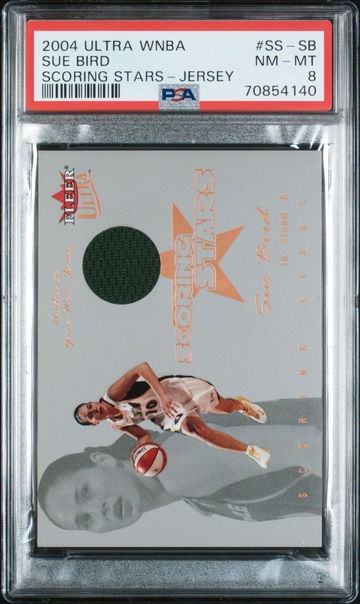 2004 Fleer Ultra WNBA Sue Bird Scoring Stars Game Used Jersey #SS-SB PSA 8