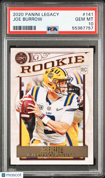 2020 Panini Legacy Joe Burrow #141 Rookie PSA 10