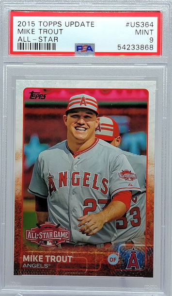 2015 TOPPS UPDATE #US364 MIKE TROUT ALL-STAR PSA 9