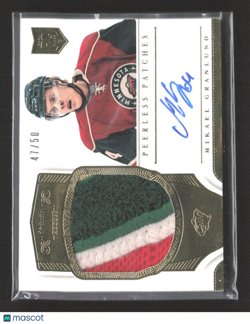 2013 Panini Dominion Peerless Patches Mikael Granlund #PP-MG /50 Patch