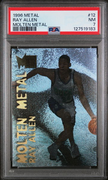 1996 Metal Molten Ray Allen #12 PSA 7