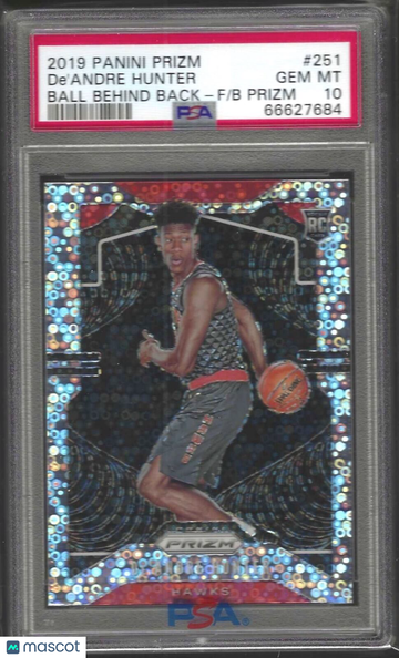 2019 Panini Prizm De'andre Hunter #251 Variation Fast Break PSA 10
