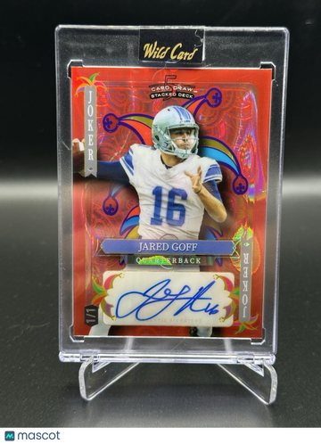 2024 Wild Card Jared Goff #SDHJ-JGA Joker Limited Edition One of One Parallel/Variety