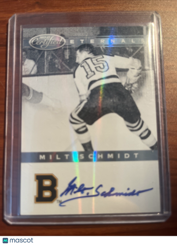 2011-12 Panini Certified Milt Schmidt #8 Eternals Autographs SN,AU