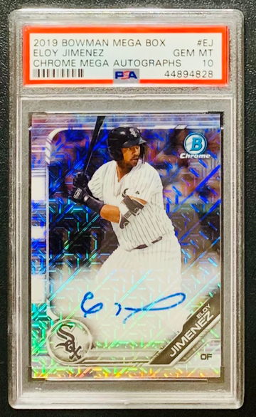 2019 Bowman Mega Box Eloy Jimenez Mega RC Auto PSA 10 POP 36