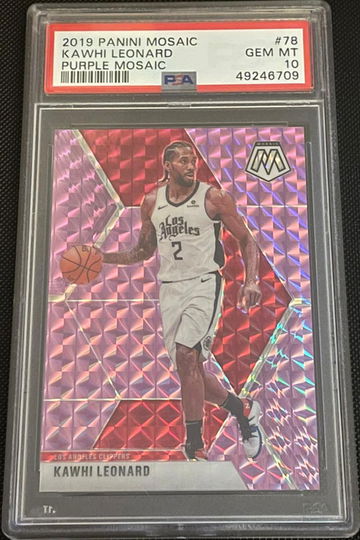 Kawhi Leonard 2019 Mosaic Purple #/49 PSA 10