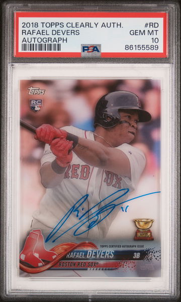 2018 Topps Clearly Authentic Rafael Devers #CAA-RD RC Auto PSA 10