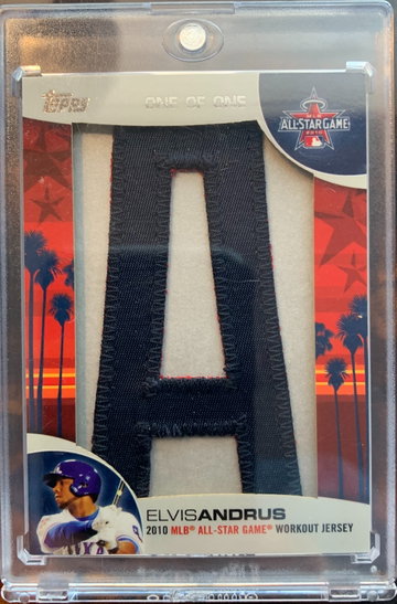 Elvis Andrus 2011 Topps All-Star 1/1 1 of 1 Patch  Letter "A" nameplate