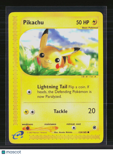 2002 Expedition Base Set Pikachu #124/165