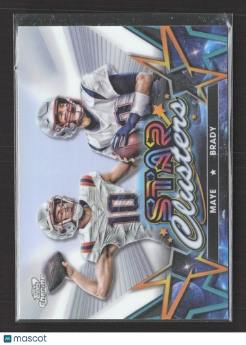 2024 Topps Chrome Star Clusters Drake Maye Tom Brady #SCL-14