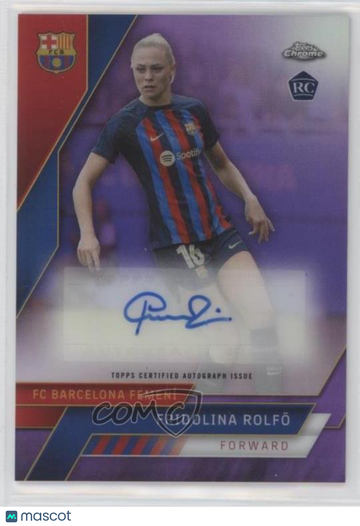 2022-23 Topps Chrome FC Barcelona - Autographs - Purple Refractor Fridolina Rolfo #AU-RO Purple Refractor 01/15