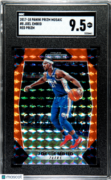 2017-18 Panini Prizm Mosaic Joel Embiid #8 SGC 9.5