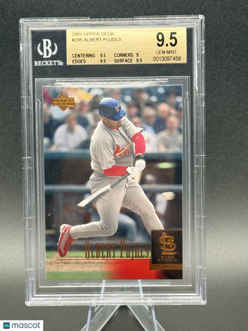 2001 Upper Deck Albert Pujols SR #295 Rookie BGS 9.5