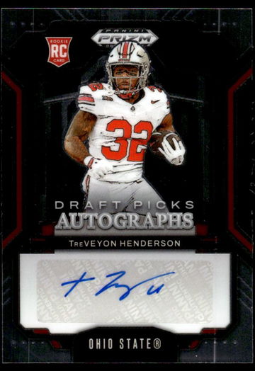 2025 Panini Prizm DPA-THN TreVeyon Henderson Draft Picks Autographs Rookie VG Ohio State