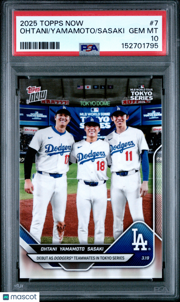2025 Topps Now Ohtani Yamamoto Sasaki #7 PSA 10