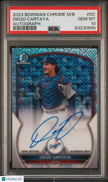 2023 Bowman Chrome Mega Box Autographs Diego Cartaya #DC PSA 10