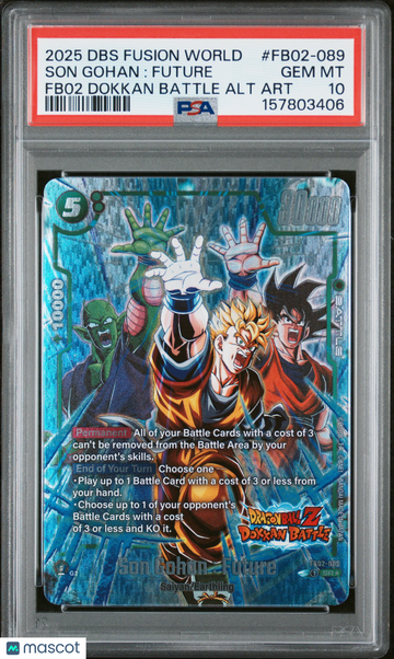 2025 Dragon Ball Super Card Game Fusion World New Adventure Son Gohan : Future Fb02 Dokkan Battle Alt Art PSA 10 #FB02-0
