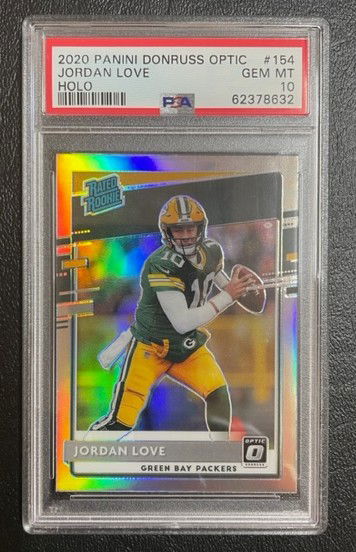 2020 Donruss Optic Rated Rookie Holo Prizm Jordan Love PSA 10