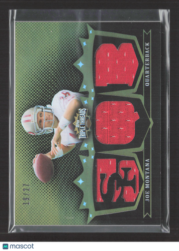 2007 Topps Triple Threads Joe Montana #TTR37 /27 Authentic Jersey Relic