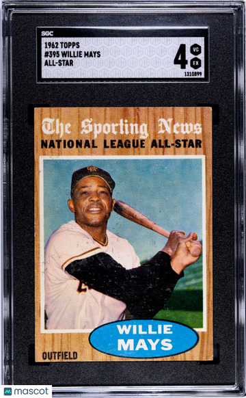 1962 Topps Willie Mays #395 All Star SGC 4