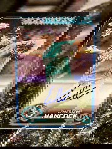 2024 Topps Chrome EMERSON HANCOCK RC AUTO Seattle Mariners