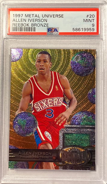 1997 Metal Universe Allen Iverson Reebok Bronze PSA 9 Mint