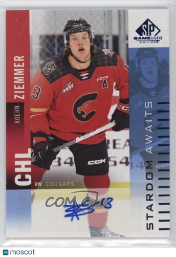 2023-24 Upper Deck SP Game Used CHL Edition - Stardom Awaits - Bl Koehn Ziemmer #SA-KZ Blue Autographs
