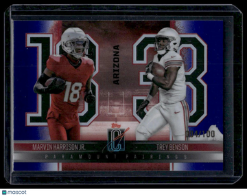 2024 Topps Signature Class Trey Benson / Marvin Harrison Jr. #PP-18 Paramount Pairings