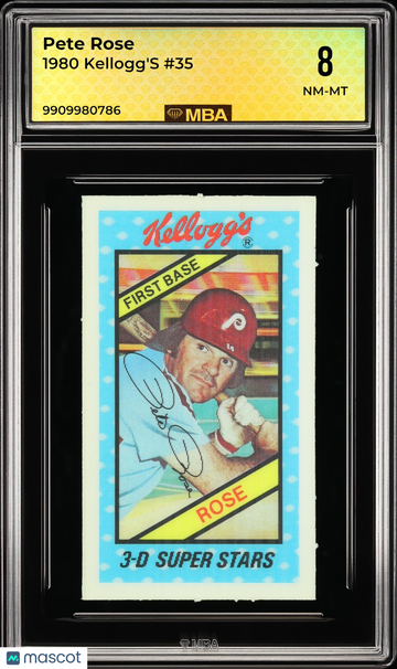 1980 Kellogg's Pete Rose #35 MBA 8