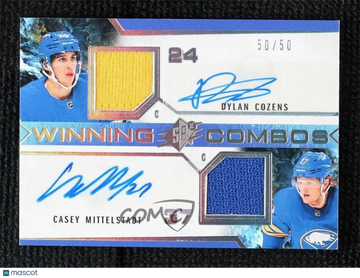 2021-22 SPx - Winning Combos Jersey - Auto Dylan Cozens #WC-DCCM Auto 50/50