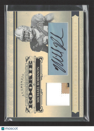 2006 Playoff National Treasures Michael Robinson #134 Signature Game-Worn Prime Jersey