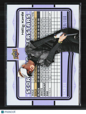 2026 Upper Deck Golf Scorecard Superstars Nelly Korda #SS-25 Birdie /100